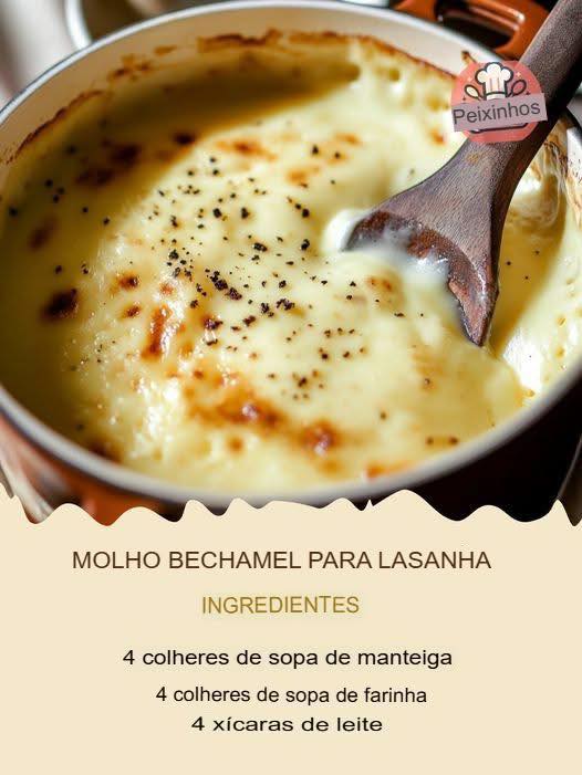 Molho Bechamel para Lasanha