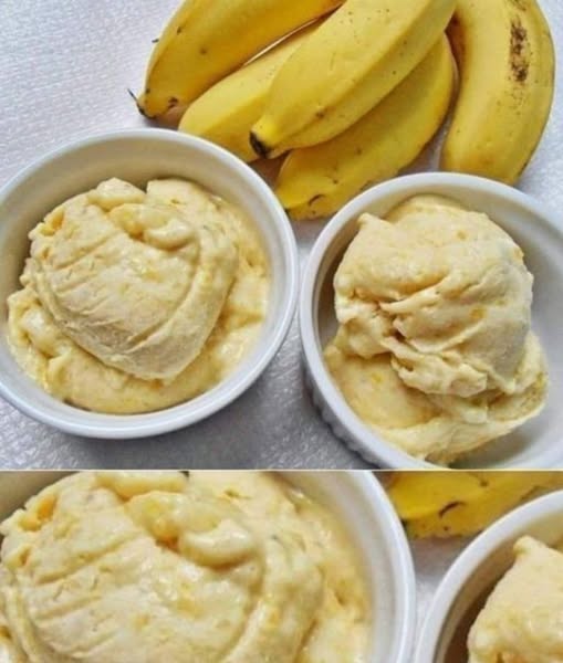 Sorvete cremoso de banana com apenas 5 ingredientes e sem sorveteira!