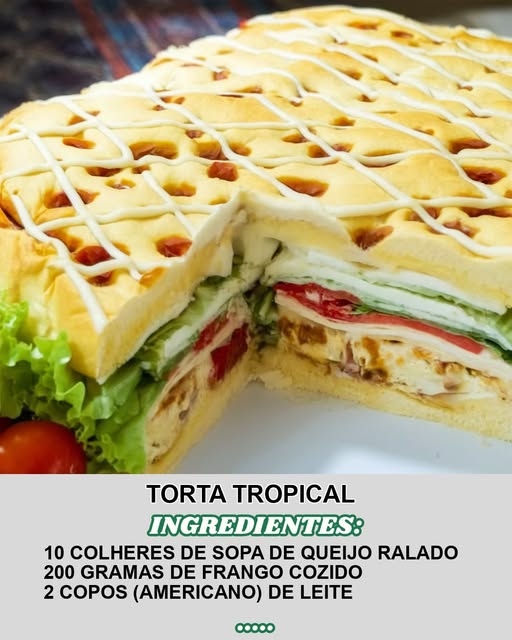 Torta tropical recheada que vai surpreender sua família!
